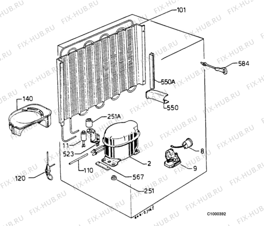 Взрыв-схема холодильника Electrolux ER1635I - Схема узла Functional parts